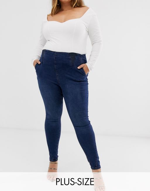 Simply Be - Vormende legging met hoge taille in blauw