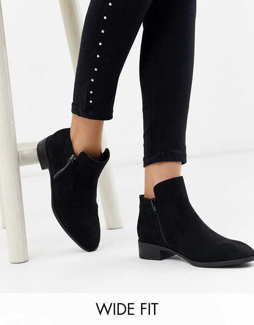 Simply Be wide fit ankle boot in black