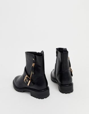 wide biker boots