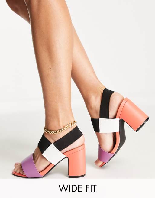 Color block block heels online