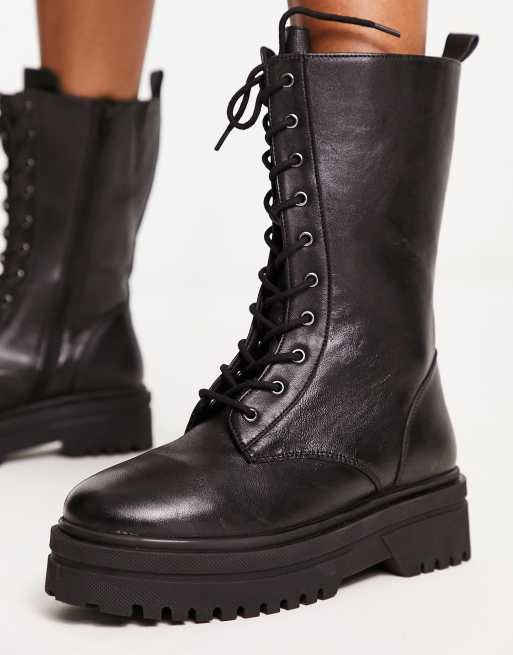 Faux leather motorcycle clearance boots