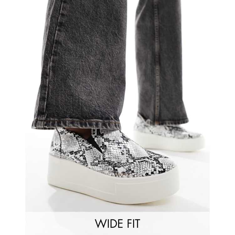 Snakeskin platform hot sale slip on