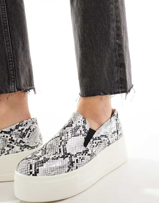 Snakeskin platform slip store on