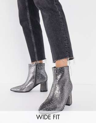 grey metallic boots