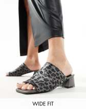 ASOS DESIGN Latch pointed ballet flats in leopard print