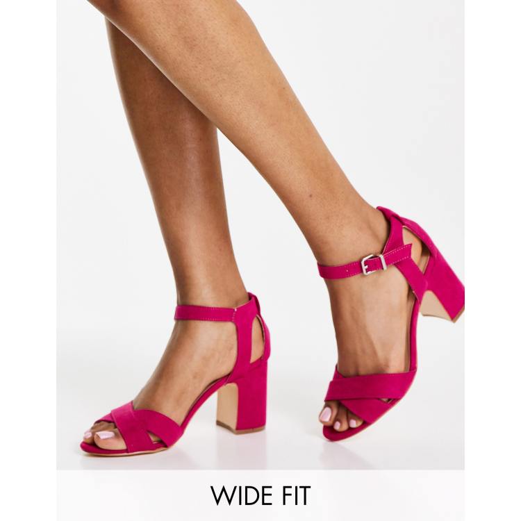 Cerise block hot sale heel shoes