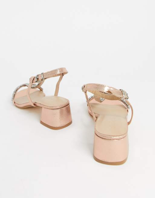 Simply be store rose gold shoes