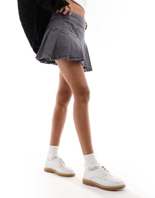 Simply Be Wide Fit lace up brogues in off white, 2 of 4