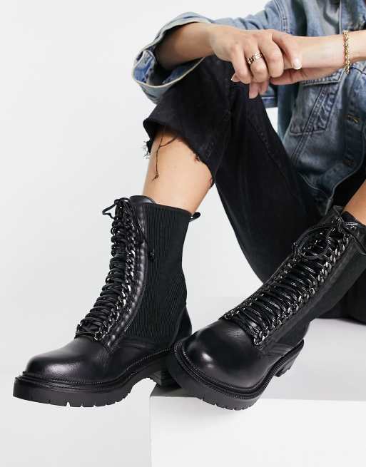 Asos flat ankle outlet boots