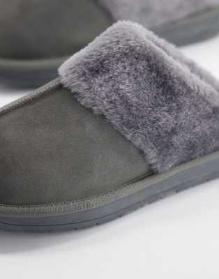 wide fit mule slippers