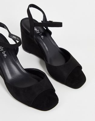 シンプリービー Simply Be Wide Fit Peach heeled sandals in black レディース 2021  Gekiyasu Tsuuhan - スニーカー - padelnostro.it