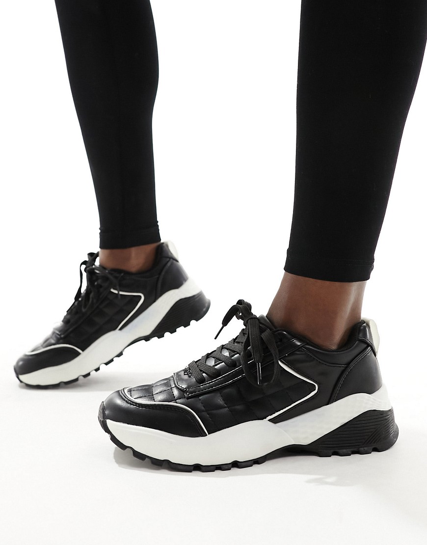 Simply Be Wide Fit running trainers in black