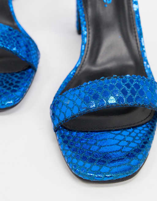 Metallic hot sale blue sandals