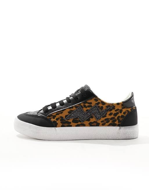 Simply Be Wide Fit sneakers in leopard print | ASOS