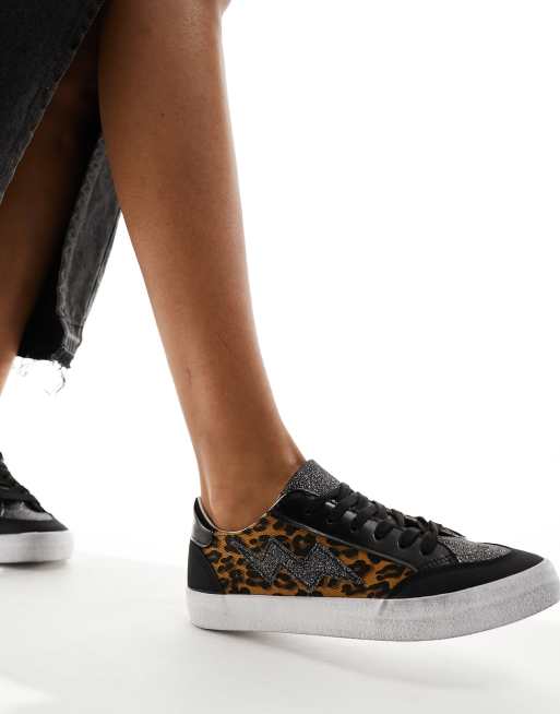 Simply Be Wide Fit sneakers in leopard print | ASOS