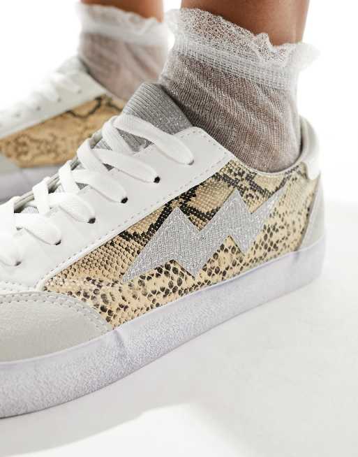 Snake print plimsolls outlet