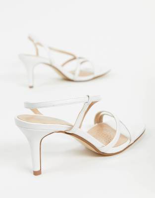 wide fit white heels