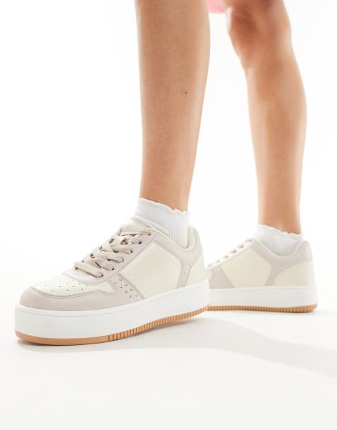 Simply Be Wide Fit trainers in pink - view 1