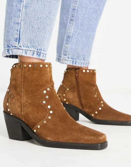 Studded heeled chelsea on sale boots