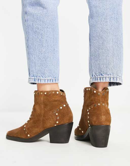 Studded western ankle outlet boots