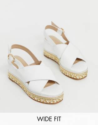espadrille sandals white
