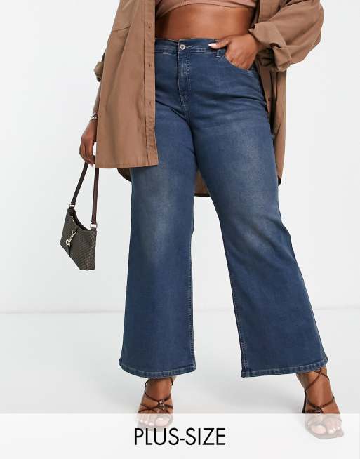 Simply be wide leg jeans sale
