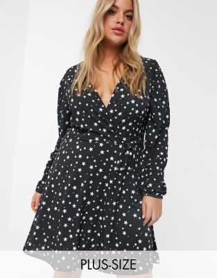 plus size star print dress