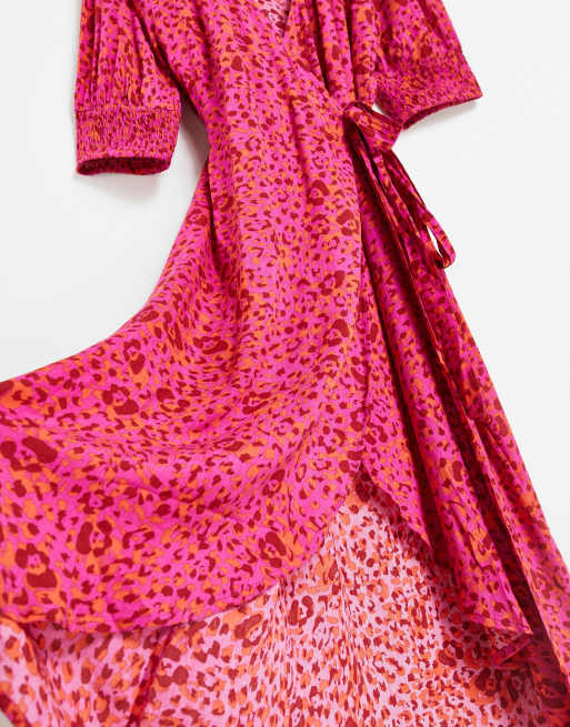 Leopard print pink store dress