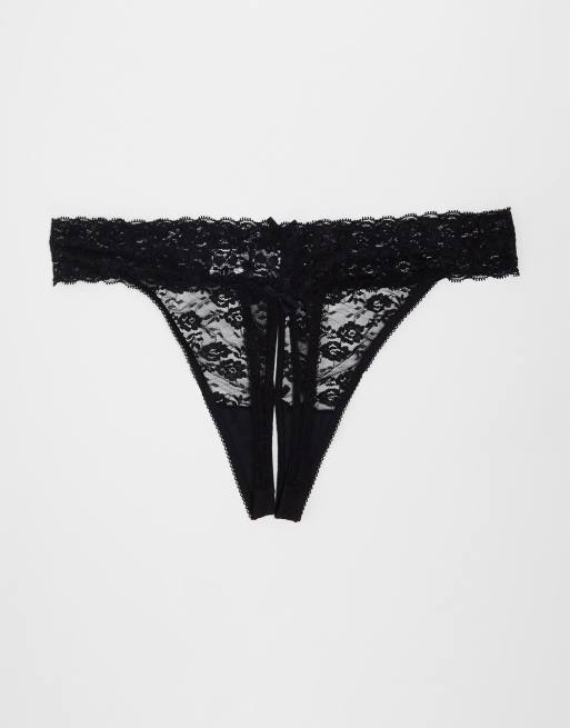 Simply Be – Zestaw 3 par stringów bez krocza w kolorach czerwonym, czarnym i różowym , 2 z 4