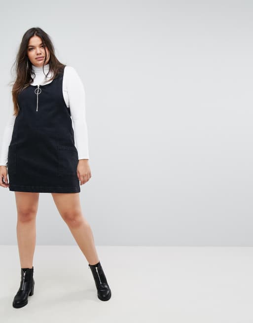 Simply be hot sale denim pinafore