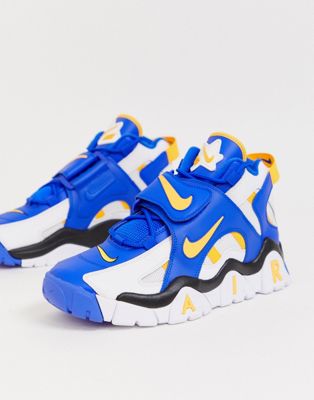 nike air barrage blue and white