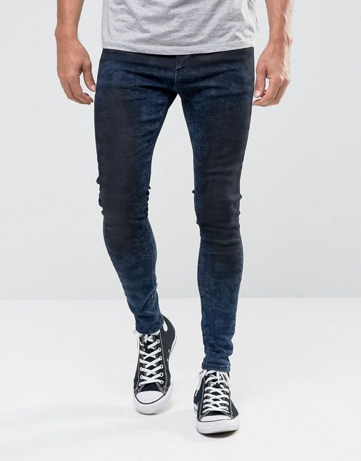 Черно синие джинсы