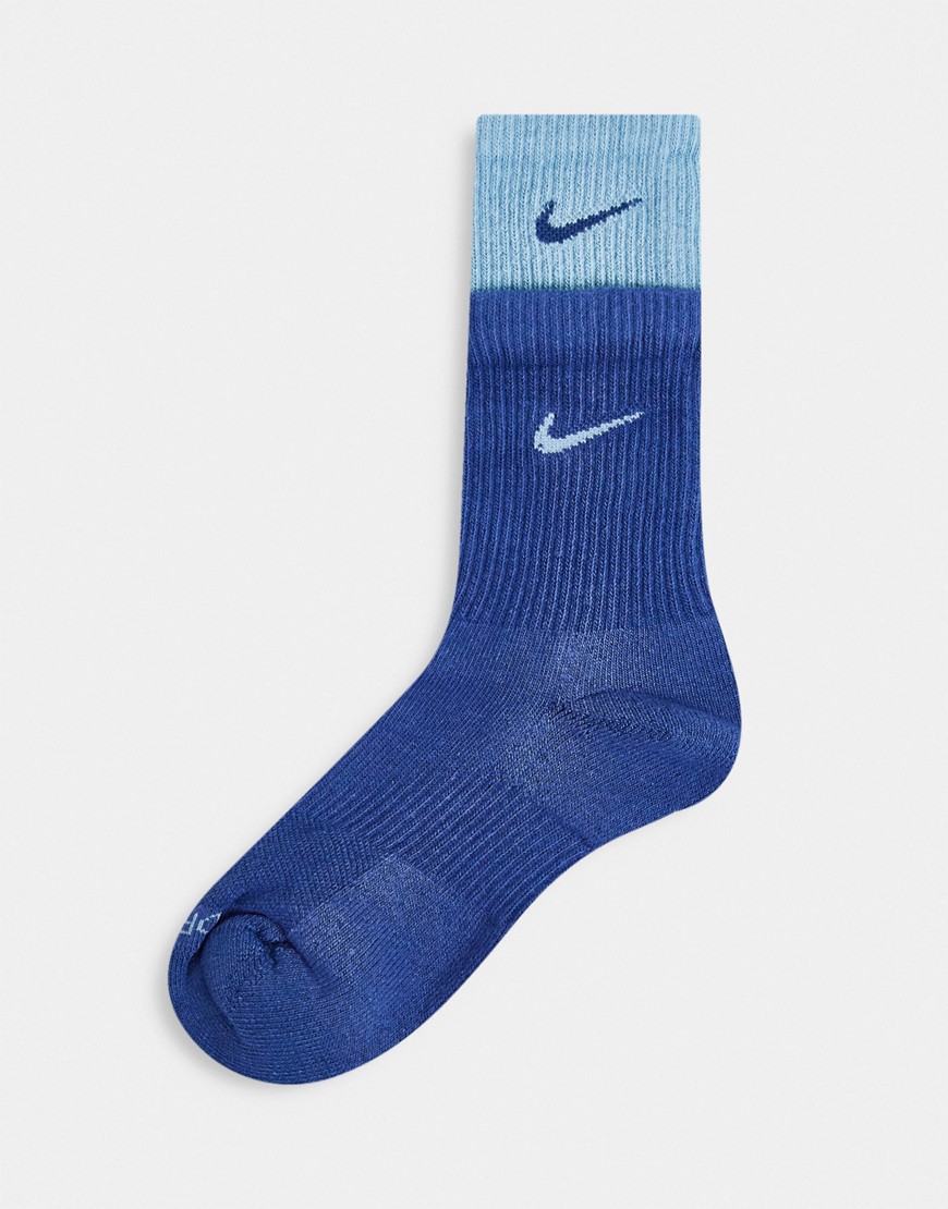Двойные носки Nike. Nike носки сдвоенные. Носки найк синие. Найк с двойным носком. Купить синие носки