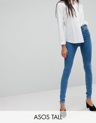 фото Синие джинсы скинни asos design tall ridley-синий asos tall