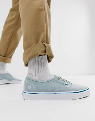 фото Синие кеды из переработанного пластика vans authentic-синий