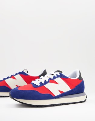 Туфли и спортивная обувь  Asos Синие кроссовки с красными вставками New Balance 237-Голубой