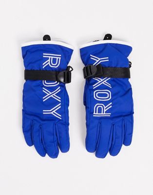 фото Синие лыжные перчатки roxy freshfield-голубой