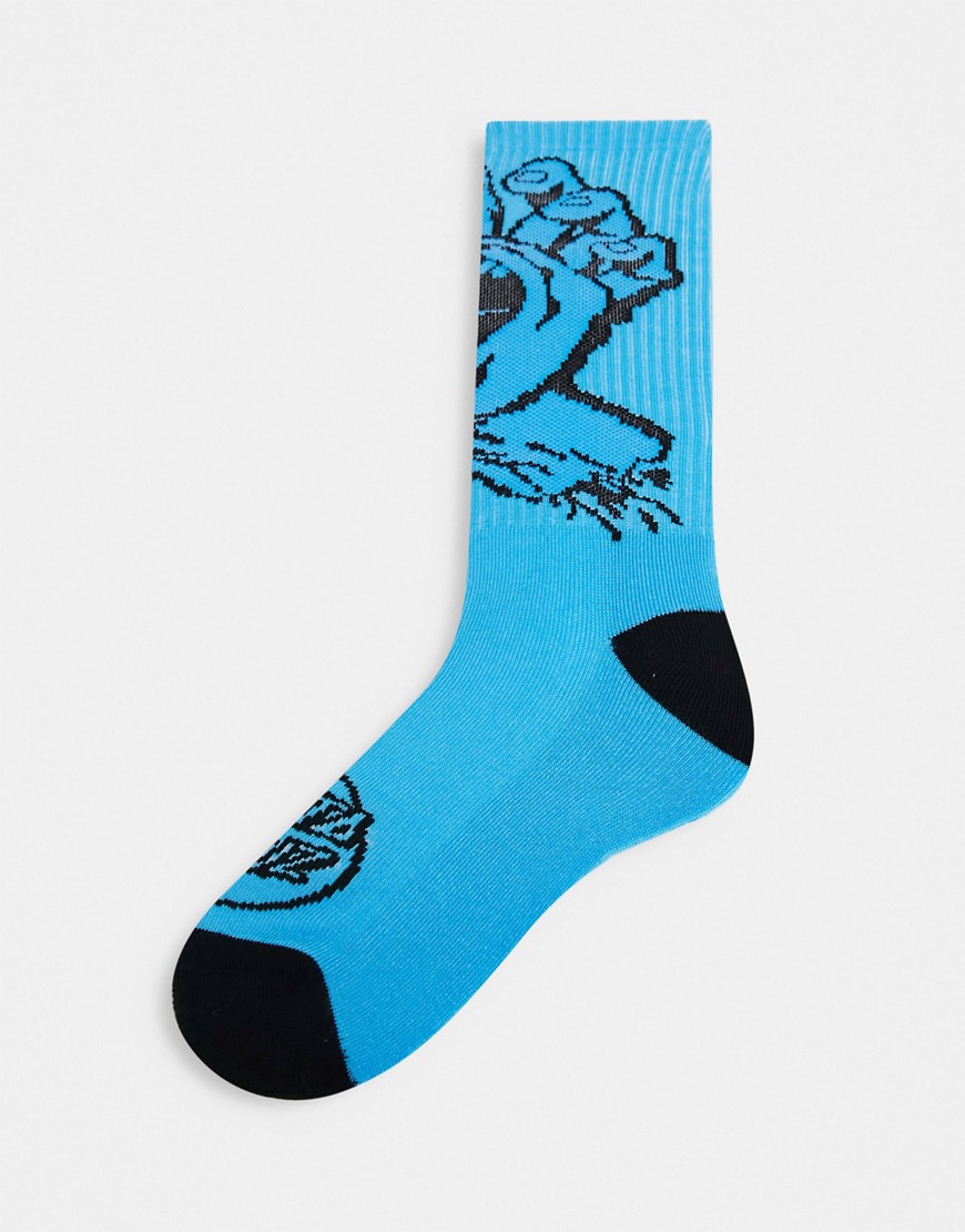 Синие носки с принтом «кричащая рука» -Голубой Santa Cruz 11607657