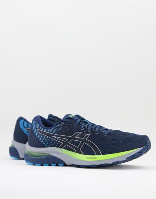 фото Синие с черным кроссовки asics running gel cumulus 22-черный цвет