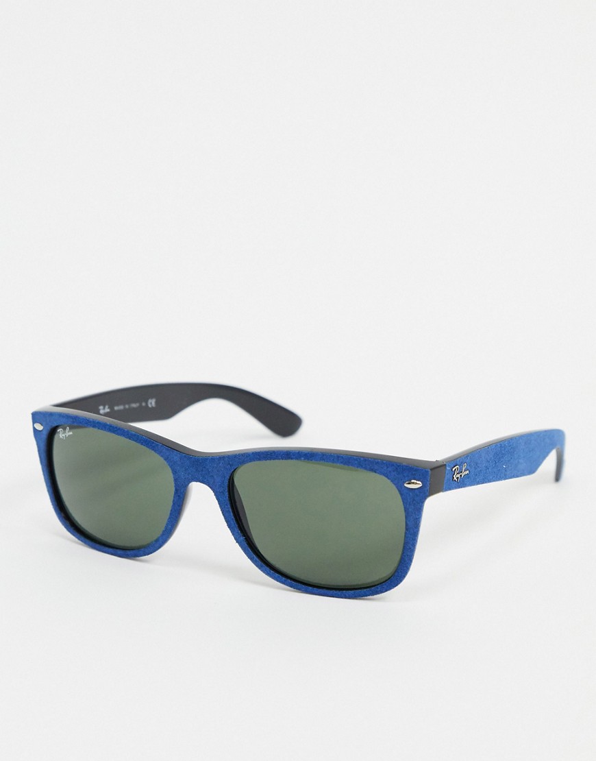 фото Синие солнцезащитные очки \"клабмастер\" ray-ban-синий