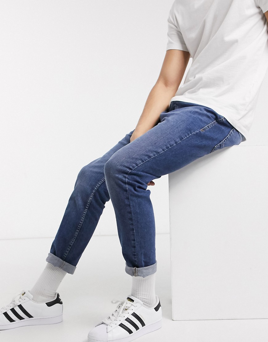 фото Синие узкие джинсы new look-синий