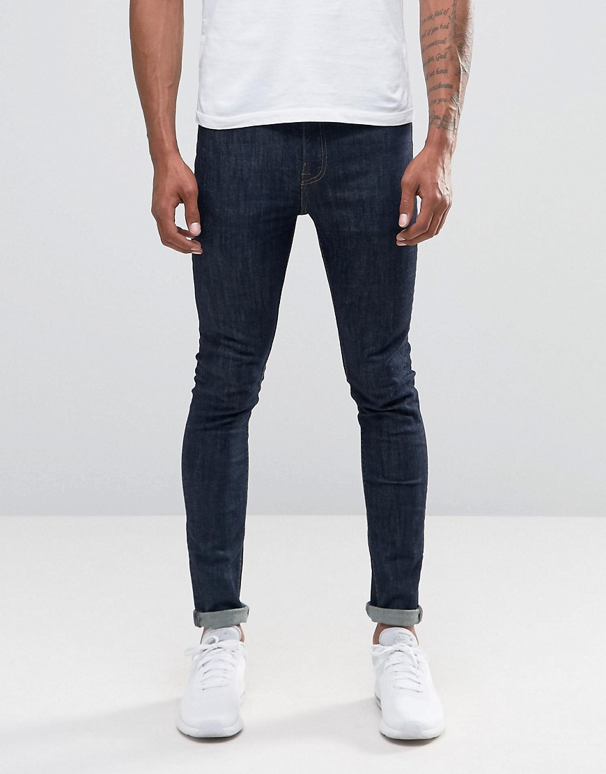 фото Синие зауженные джинсы new look-синий