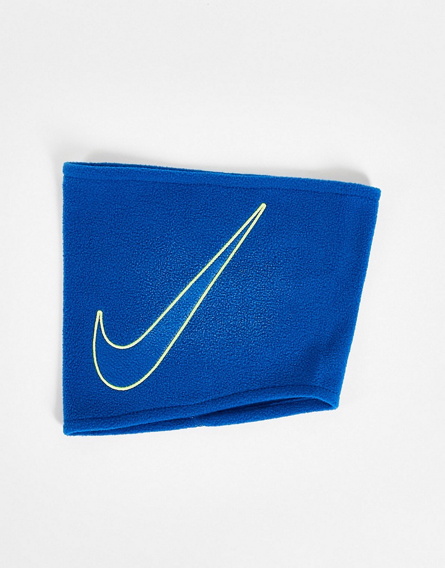 фото Синий флисовый шарф-снуд с логотипом nike-голубой