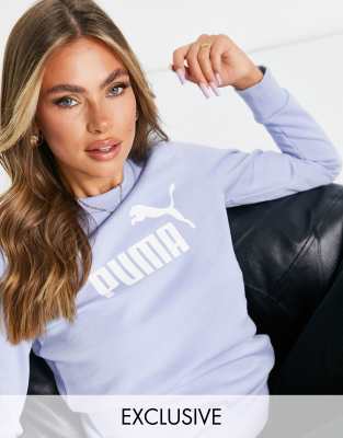 фото Синий свитшот с логотипом puma essentials-голубой