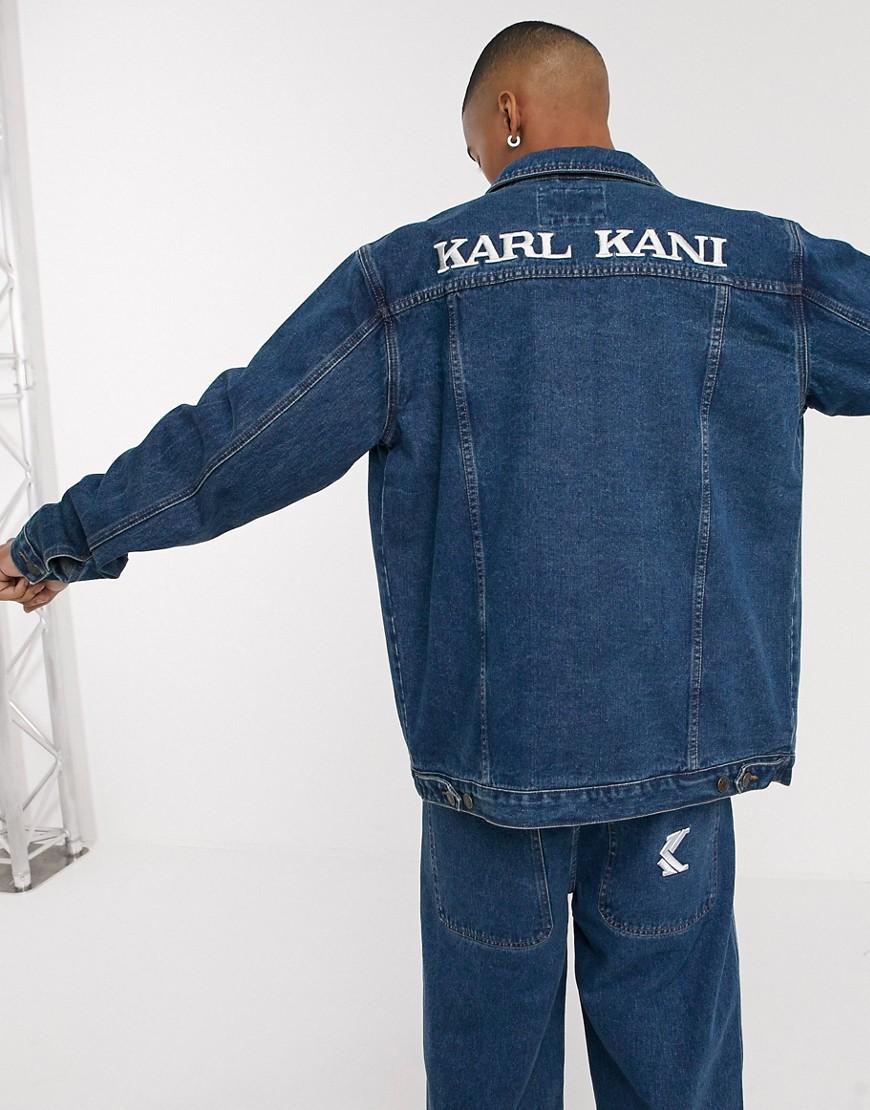 фото Синяя джинсовая куртка-рубашка karl kani-синий