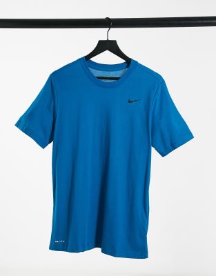 фото Синяя футболка nike training dry-голубой