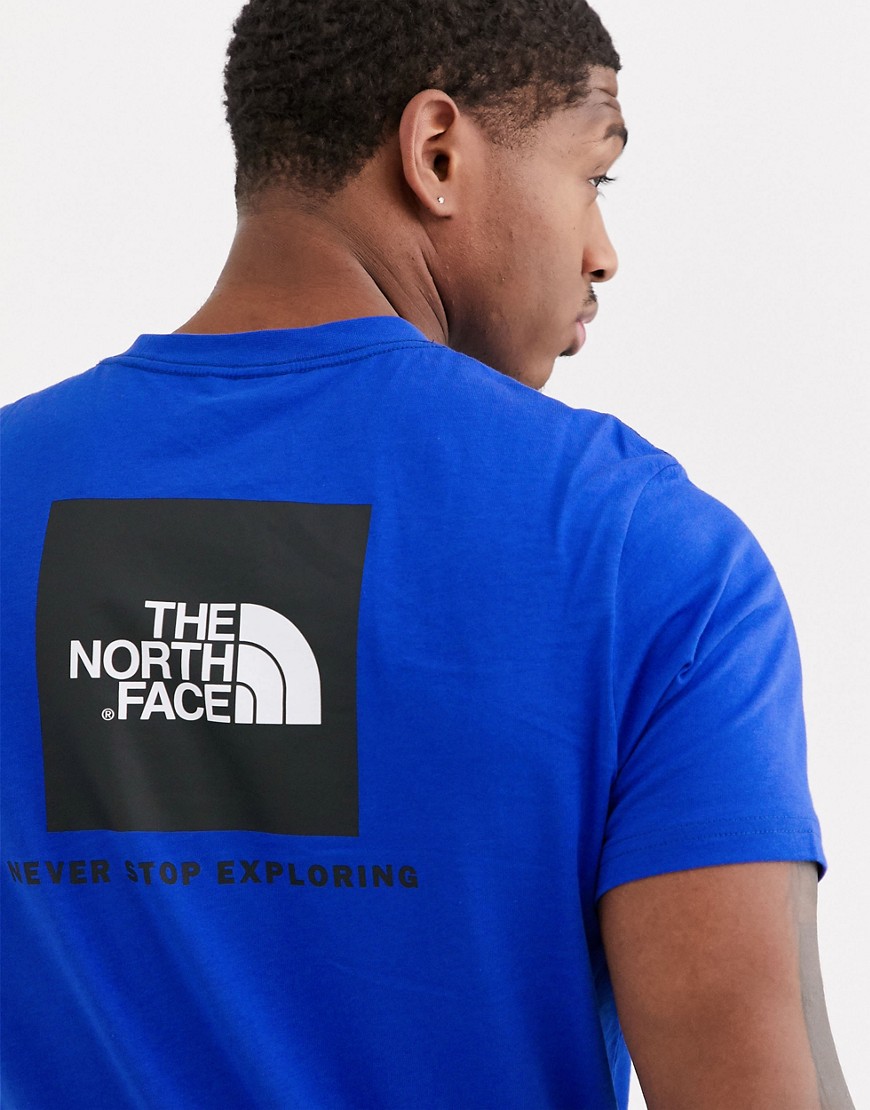 фото Синяя футболка с логотипом the north face-синий