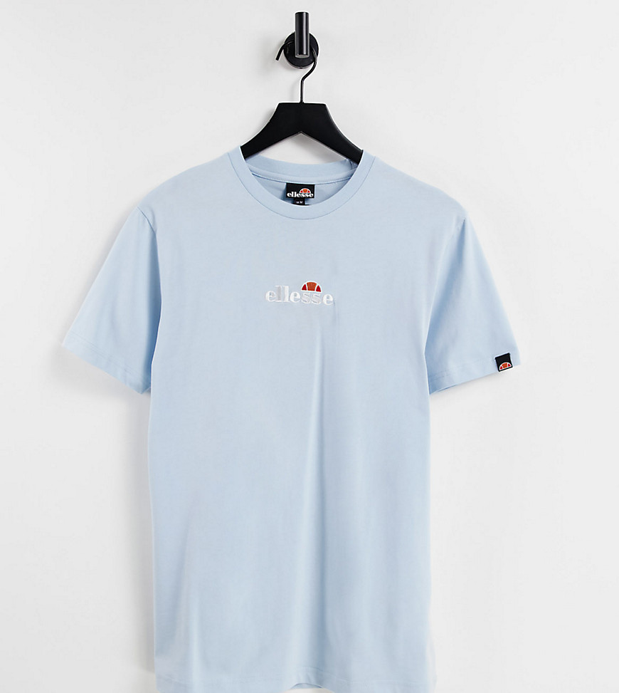 фото Синяя футболка с небольшим логотипом в центре ellesse – эксклюзивно для asos-голубой