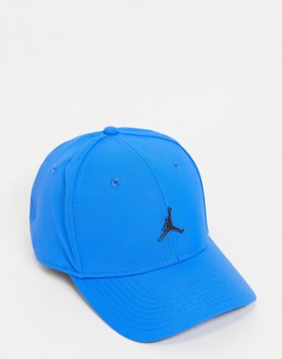 фото Синяя кепка с металлическим логотипом-баскетболистом nike jordan-голубой
