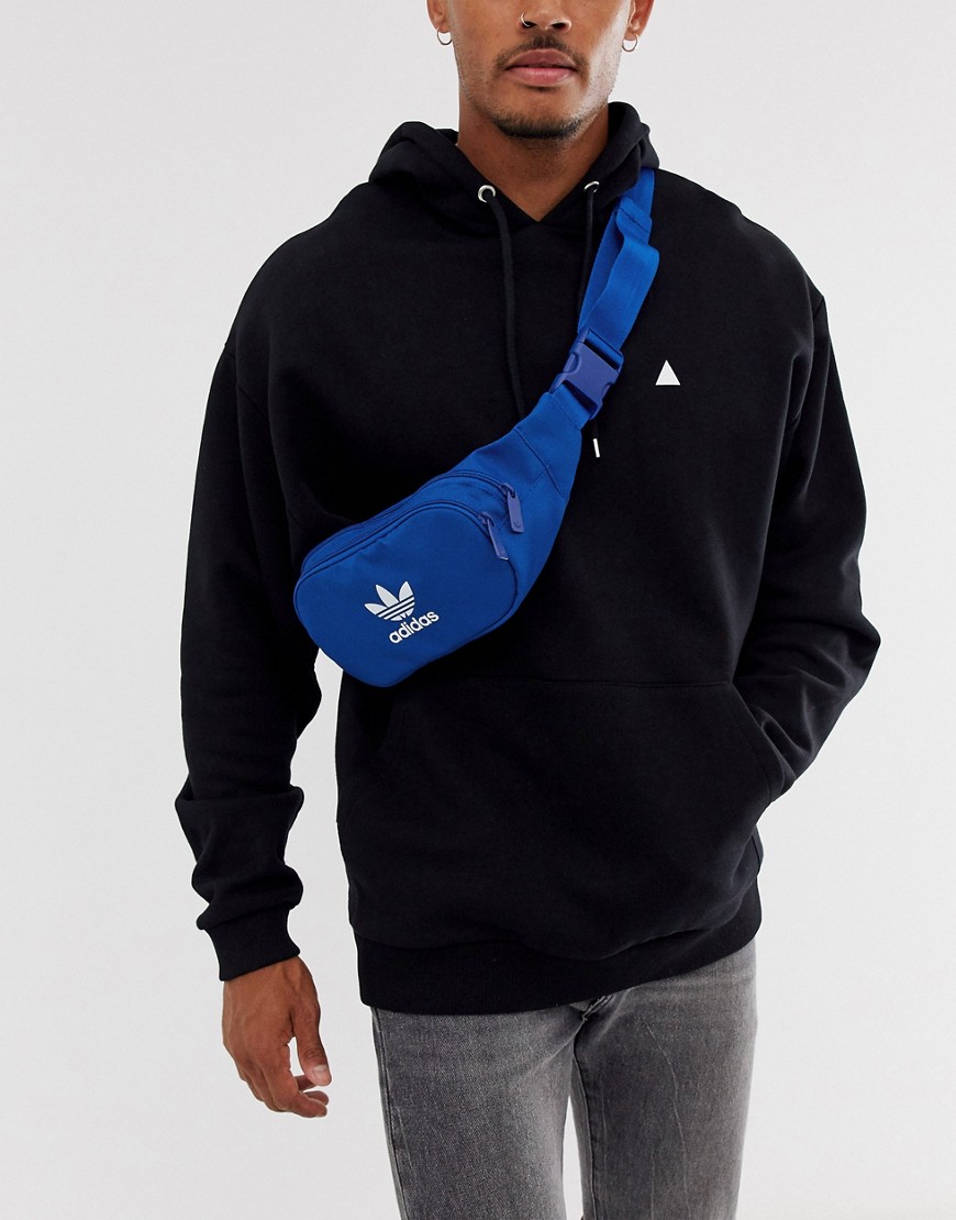 фото Синяя сумка-кошелек на пояс с логотипом adidas originals-синий
